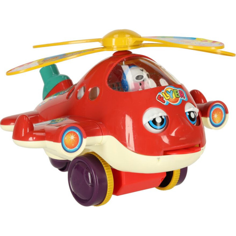 Push stick helikoptera lidmašīna ar skaņu