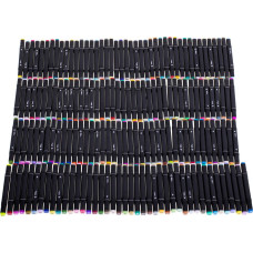 Divpusējie spirta marķieri futrālī 168 gab.