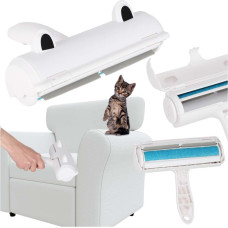 Balta un zila kažoka tīrīšanas birste