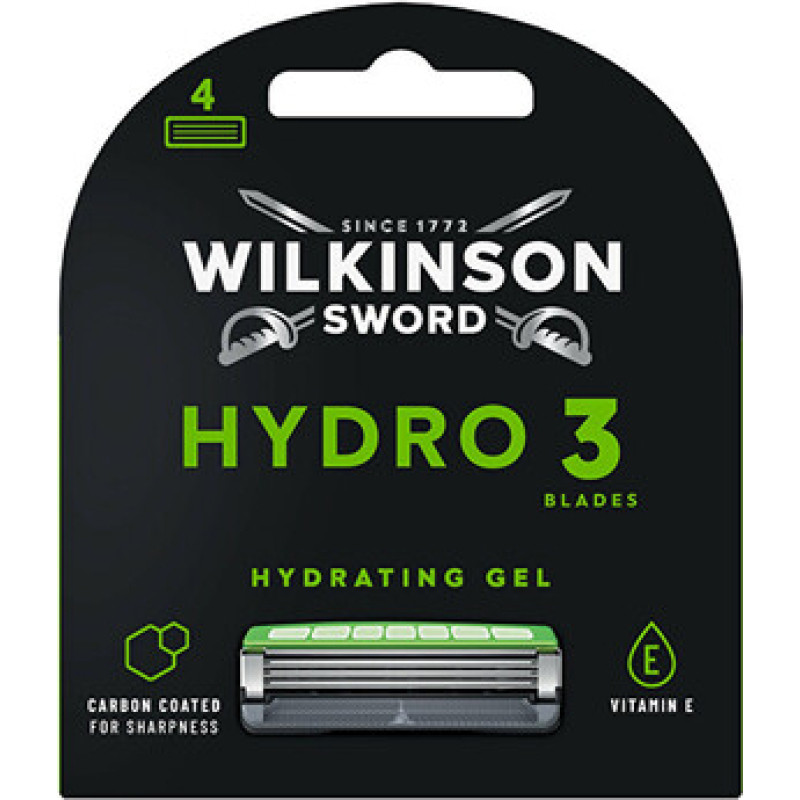 Wilkinson Sword Hydro 3 Black Edition - N&aacute;hradn&iacute; hlavice ( 4 ks )