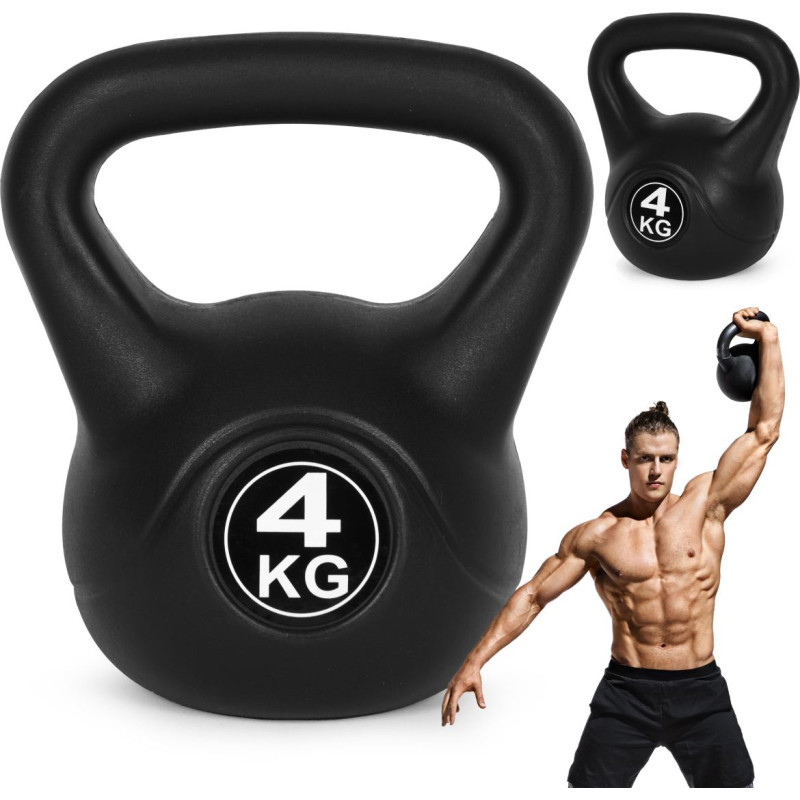 Modernhome Kettlebell 4 kg for exercise, dumbbell, weight ball, fitness load, ModernHome