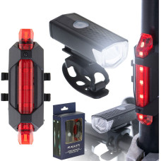 LED velosipēda lukturis aizmugures-priekšējais komplekts USB