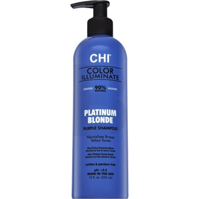 CHI Color Illuminate Platinum Blonde Purple šampūns blondiem un sirmiem matiem, 355 ml