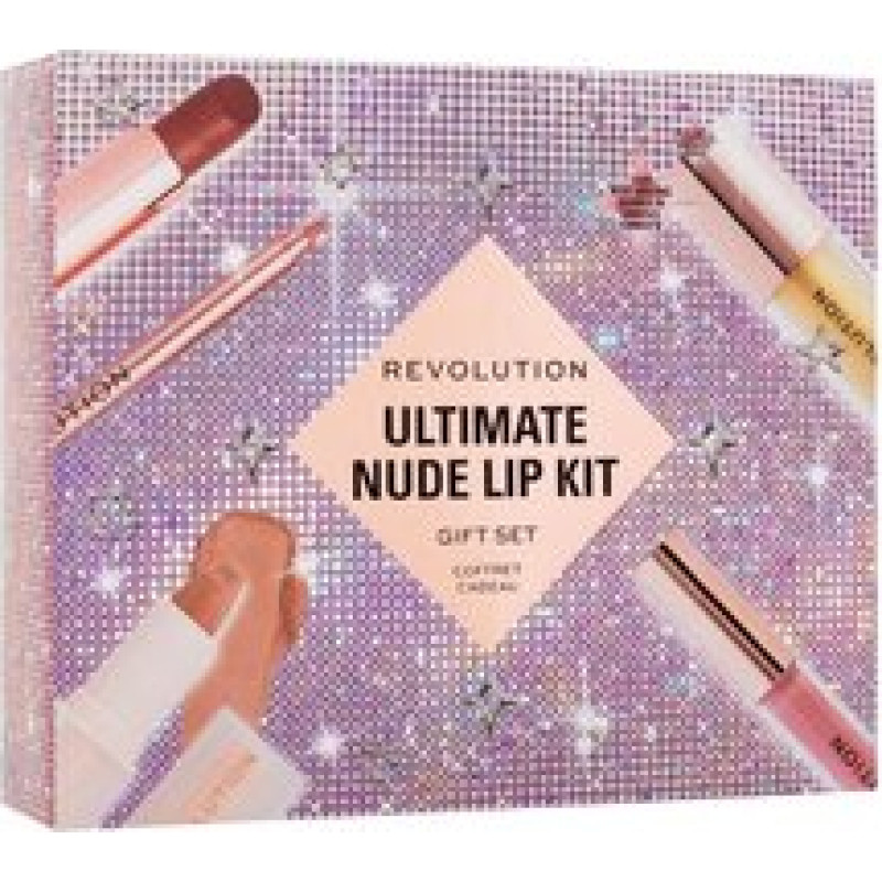 Makeup Revolution Ultimate Nude Lip Kit - D&aacute;rkov&aacute; sada