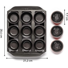 Tefal Creabake starter komplekts paplātes turētājs + 9 kēksa veidnes + 3 veidnes