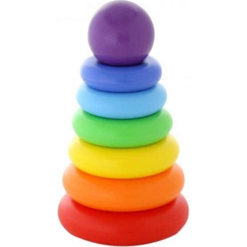 Saliekama piramīda no riņķiem