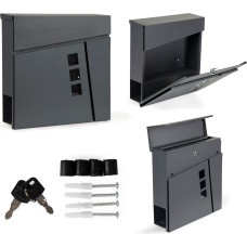 Modernhome Mailbox with newspaper holder made of galvanized steel