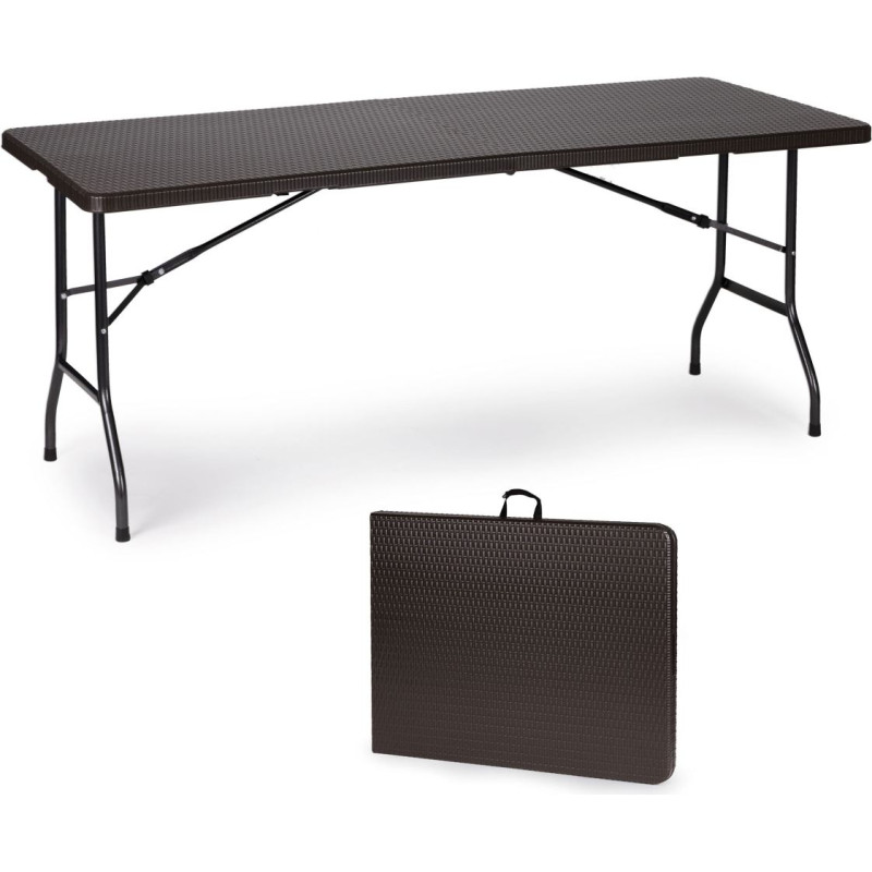 Multigarden Folding Catering Banquet Garden Table 180 cm Rattan Style ModernHome