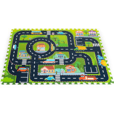 Iplay Foam Puzzle Play Mat for Kids City Streets and Roads IPLAY