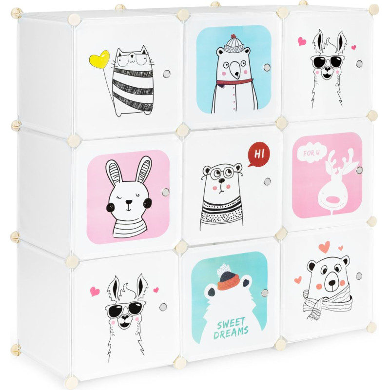Modernhome Children's storage cabinet with 9 shelves