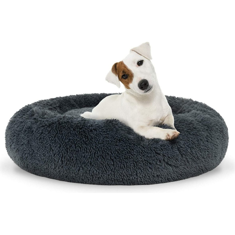 Leobert Universal plush bed for dogs and cats, 60 cm - dark gray