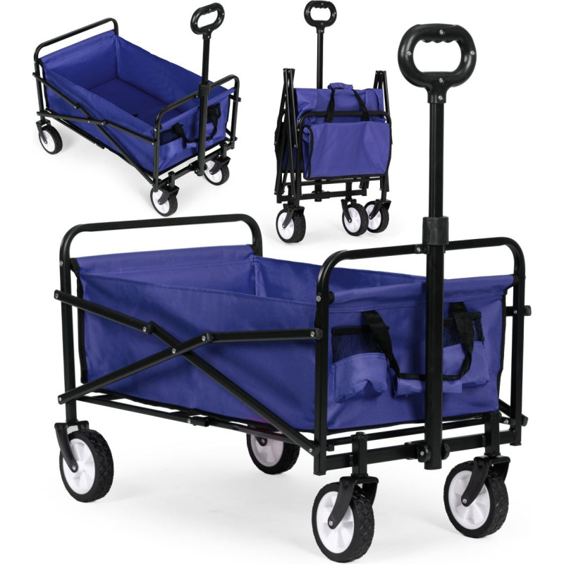 Multigarden Beach transport garden trolley, foldable, blue, 48x90 cm, MultiGarden