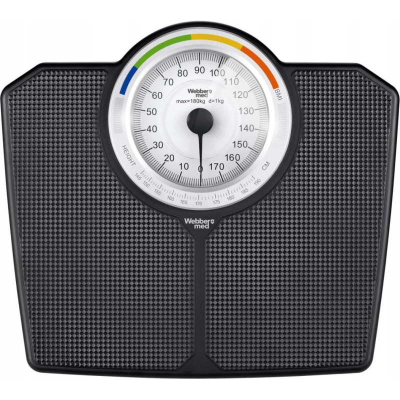 Eldom Classic Mechanical Bathroom Scale up to 180 kg Black WEBBER BMI