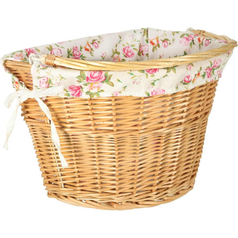 Pīts grozs velosipēda priekšējam grozam austs ziedu ieliktnis