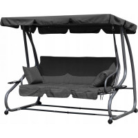 Multigarden Convertible garden swing, 3-seater, 2-in-1, cushions, gray, MultiGarden