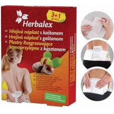 Herbamedicus Hřejiv&eacute; n&aacute;plasti s ka&scaron;tanem 3+1 gratis + bedern&iacute; p&aacute;s