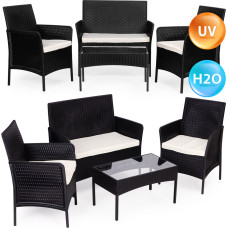 Multigarden Garden Furniture Set &ndash; Table, Bench, Armchairs Black MultiGarden