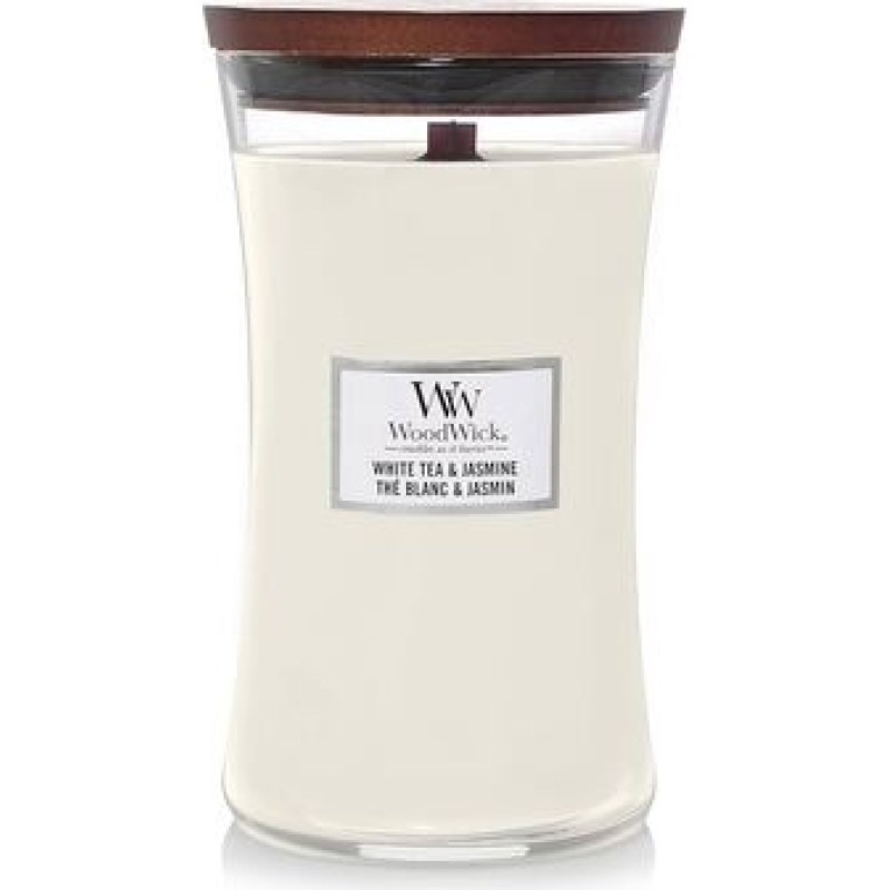 Woodwick White Tea & Jasmine Vase (White Tea & Jasmine) - Scented candle