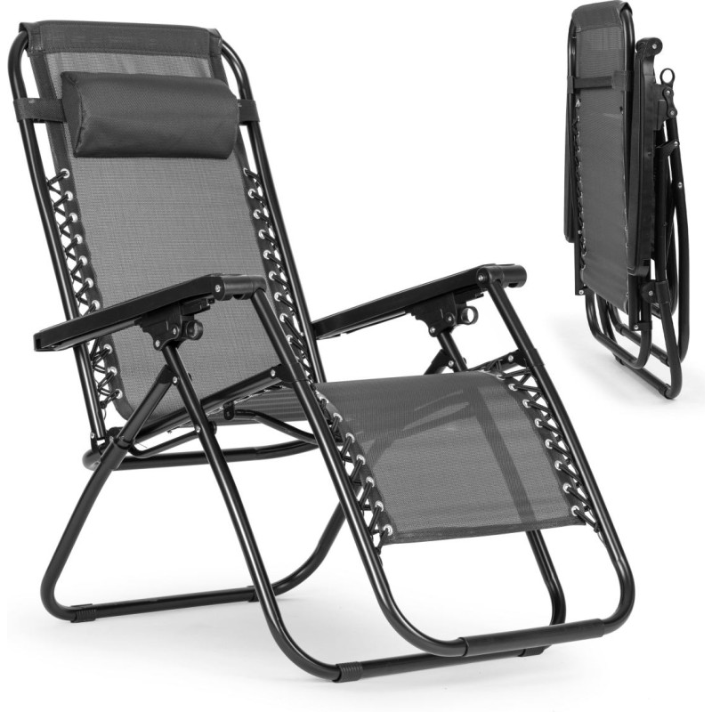 Multigarden Garden armchair with adjustable backrest - gray ZERO GRAVITY ModernHome