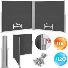 Multigarden Double Side Awning 300x300x180 cm Sunshade Privacy Screen Anthracite MultiGarden