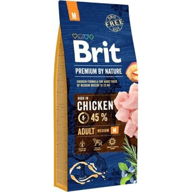 Brit Premium by Nature vidēja lieluma suņiem ar vistas gaļu, 8 kg