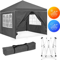 Multigarden Garden Pavilion Tent 3x3 m Pop-Up with 4 Sidewalls MultiGarden