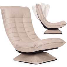 Modernhome Adjustable swivel lounge chair, reclining chair for living room, beige, ModernHome