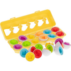 Izglītojoša finierzāģa puzles šķirotājs, kas atbilst olu formām 12gab.