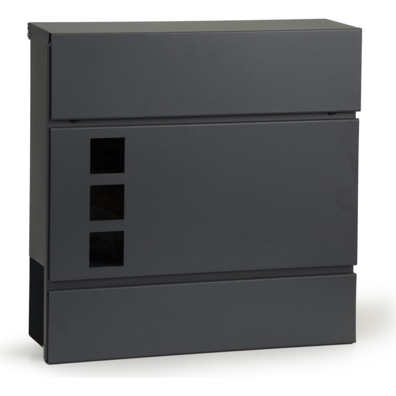 Modernhome Mailbox for letters with newspaper holder made of galvanized steel &ndash; ModernHome