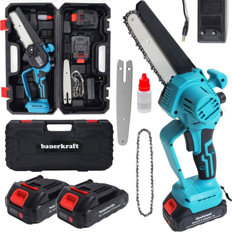 Longwell Industrial Ltd Cordless chainsaw, mini handheld saw, brushless motor, 21V + case