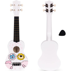 Ecotoys Ukulele Guitar for Children Wooden 4 Nylon Strings with Pick ECOTOYS