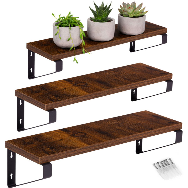 Modernhome Wall Plant Stand 3 Hanging Shelves for Flowers Decorations Loft ModernHome