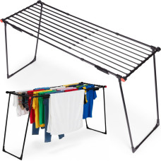 Modernhome Extendable telescopic freestanding clothes dryer 19 meters foldable black