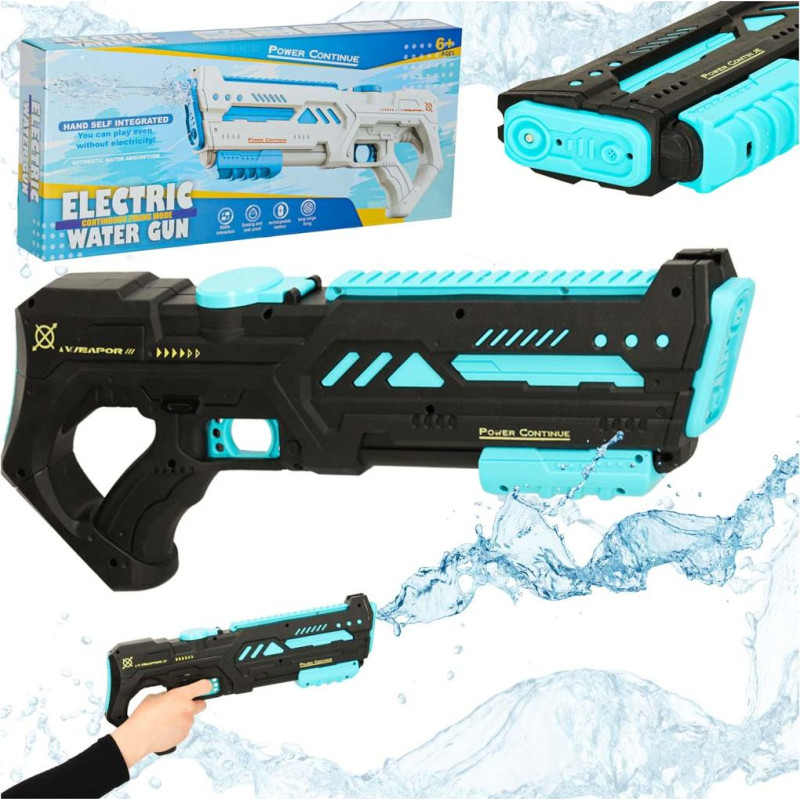 Ūdens pistole elektriskā šautene spēcīga profesionāla ūdens pistole bērniem melna