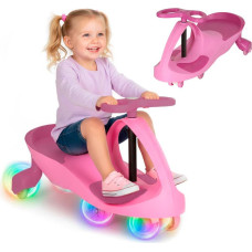 Gravitācijas amerikāņu kalniņi, spīdoši LED riteņi rozā krāsā