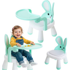 Barošanas un spēļu galda krēsls piparmētra