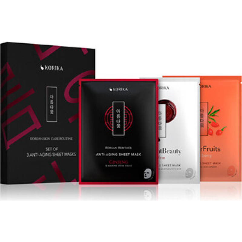 Korika Anti-Aging Sheet Masks Kit - Sada masek proti st&aacute;rnut&iacute;