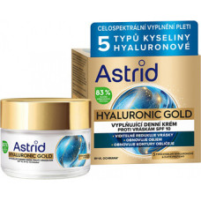 Astrid Hyaluronic Gold Cream SPF 10 - Vyplňuj&iacute;c&iacute; denn&iacute; kr&eacute;m proti vr&aacute;sk&aacute;m se zlat&yacute;mi proteiny