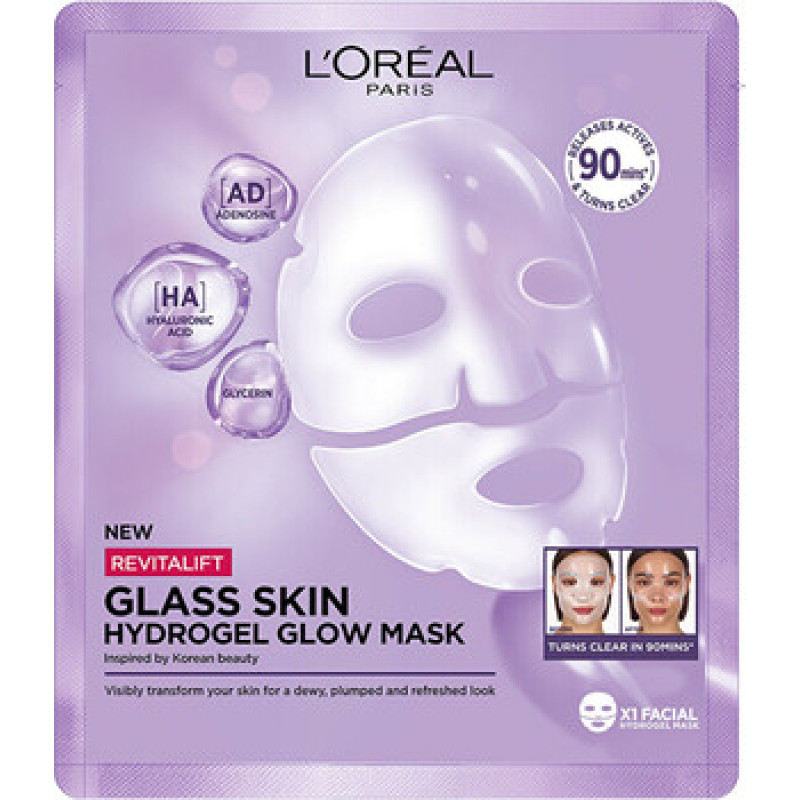 L&acute;or&eacute;al Filler Glass Skin Mask - Hydrogelov&aacute; rozjasňuj&iacute;c&iacute; maska