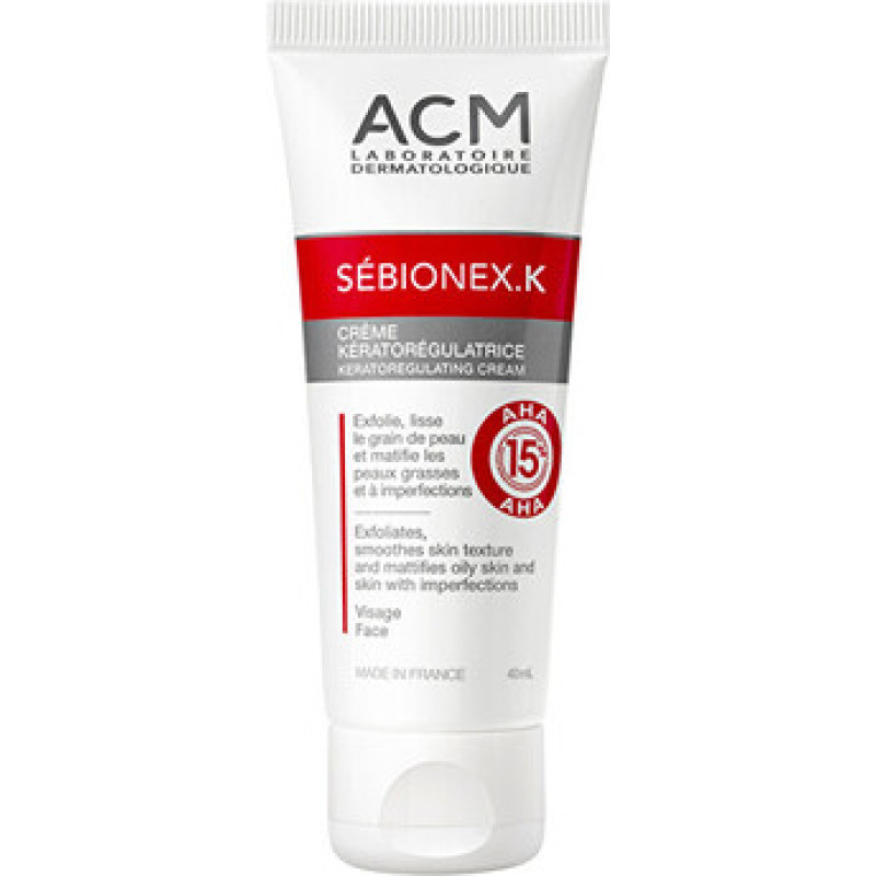 ACM AHA Acid S&eacute;bionex K Keratoregulating Cream - Keratoregulating cream for problematic skin and content