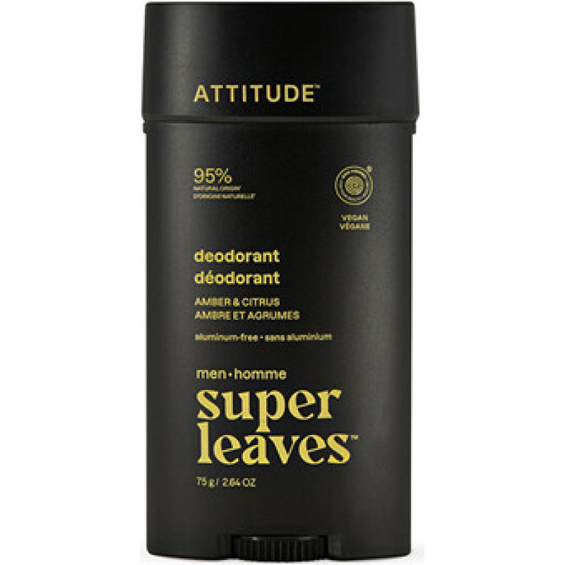 Attitude Super Leaves Amber & Citrus Deodorant - Př&iacute;rodn&iacute; p&aacute;nsk&yacute; deodorant