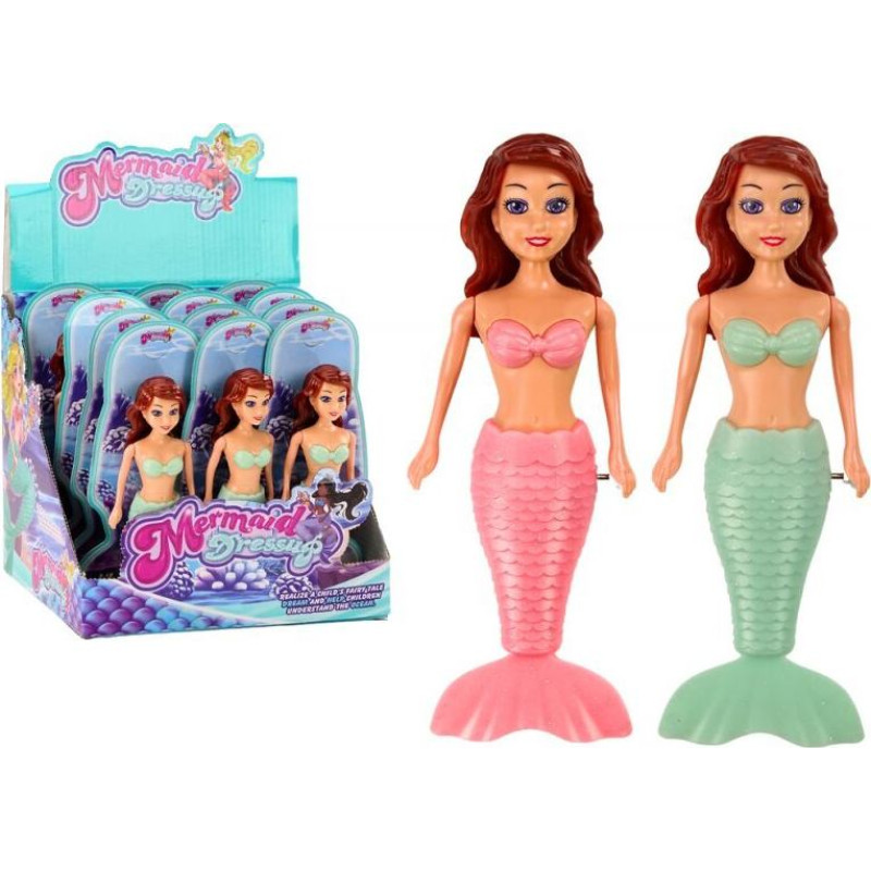 Vannas rotaļlieta Mermaid Wind Up Water Floating Turquoise Mermaid Bath Doll