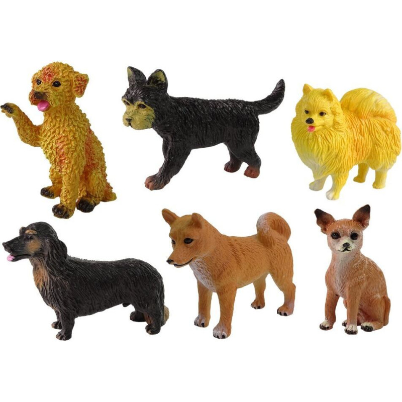Figūriņu komplekts Tīršķirnes suņi Lean Toys Famous Dog of the World Retrievers, 6 gab.