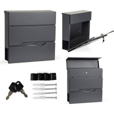 Modernhome Mailbox for letters and newspapers made of galvanized steel ModernHome