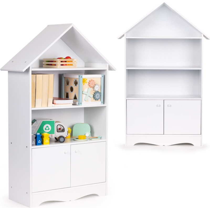 Ecotoys Toy Shelf Cabinet Dollhouse Bookcase for Children ECOTOYS