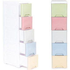 Modernhome Bookcase with 5 pull-out drawers legs with castors ModernHome