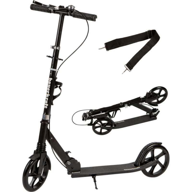 Bauerkraft City Scooter for Children and Teenagers Foldable Height Adjustable 95-105 cm Wheels 200 mm Bottle Holder