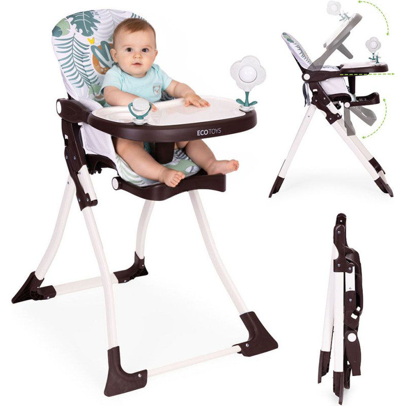 Ecotoys Folding High Chair for Feeding with Toys ECOTOYS