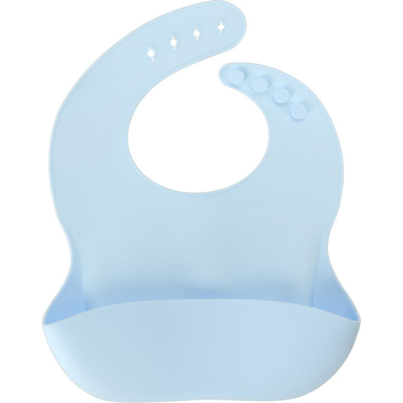 Silikona bērnu trauki lācītis gaiši zils 4el