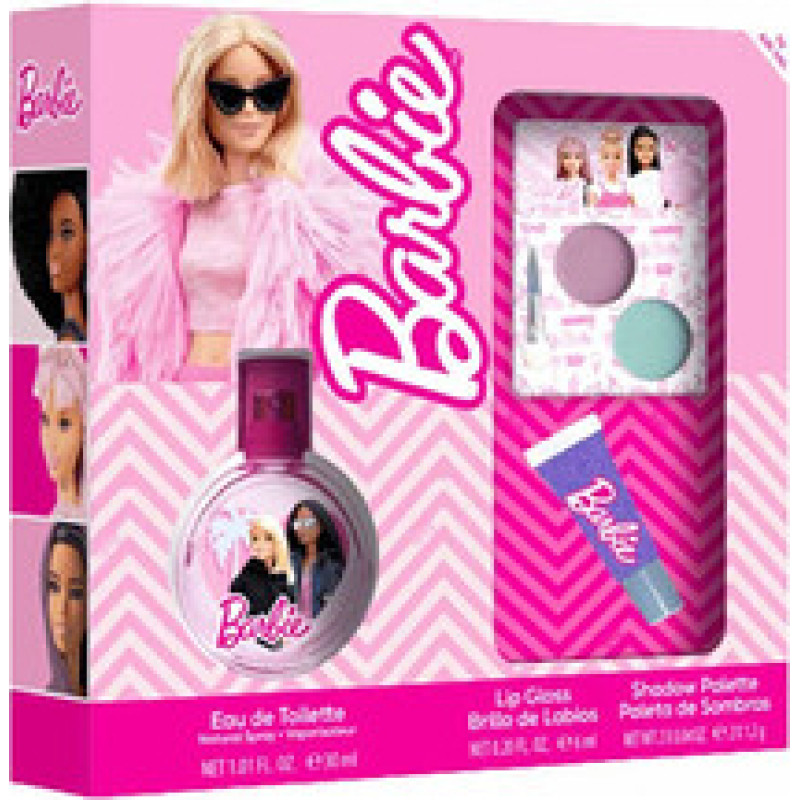 Fragrances For Children Barbie Gift Set EDT 30 ml, lip gloss and eyeshadow